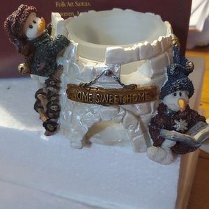 Boyds Bears snowmen votive